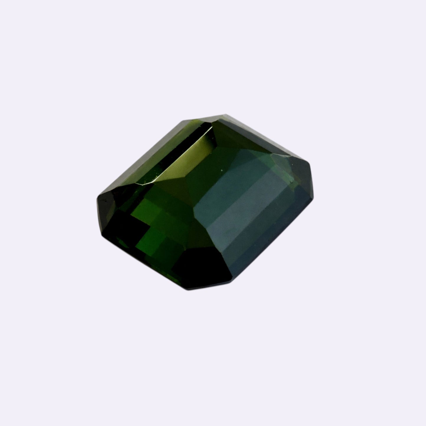 Natürlicher Turmalin - 12,07 ct | Square Cut | Dunkelgrün