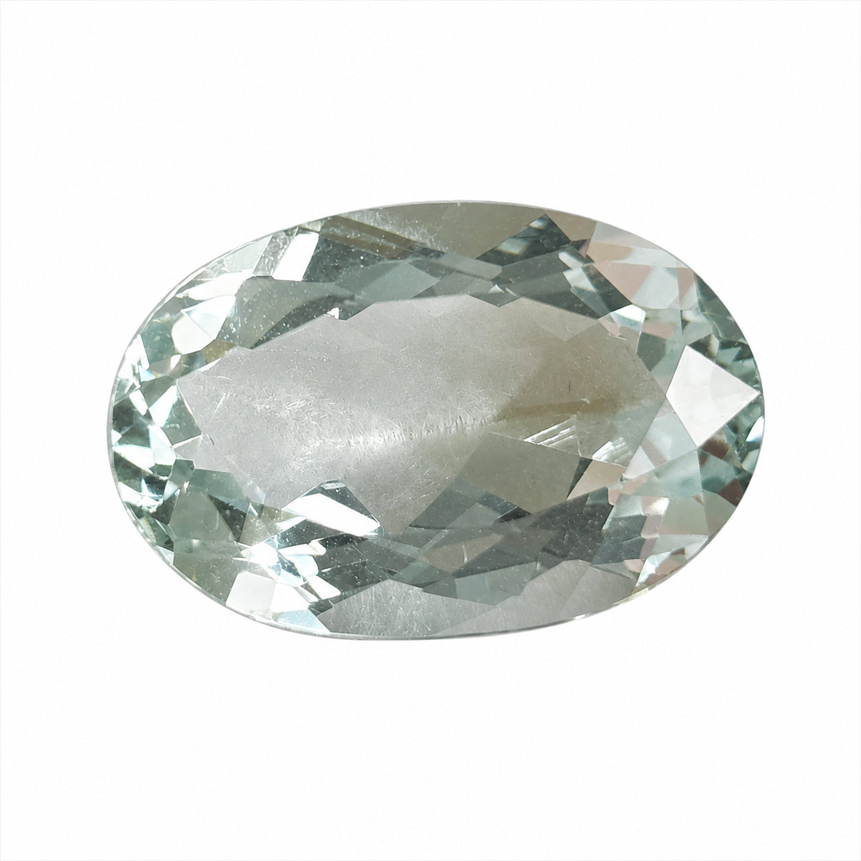 Natürlicher Aquamarin - 10,62 ct | Ovalschliff | Grünlich