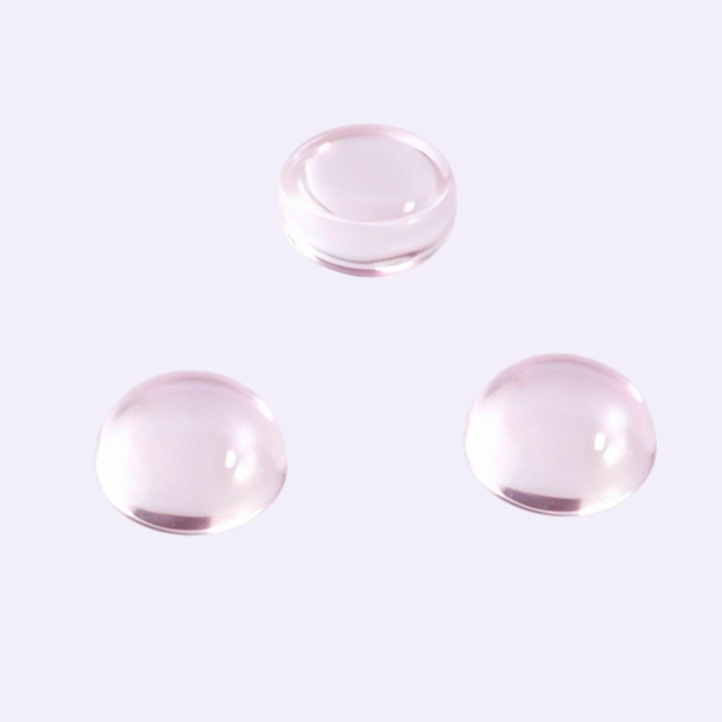 Natürlicher Rosenquarz - 0,07 ct | Round Cabochon | Rosa