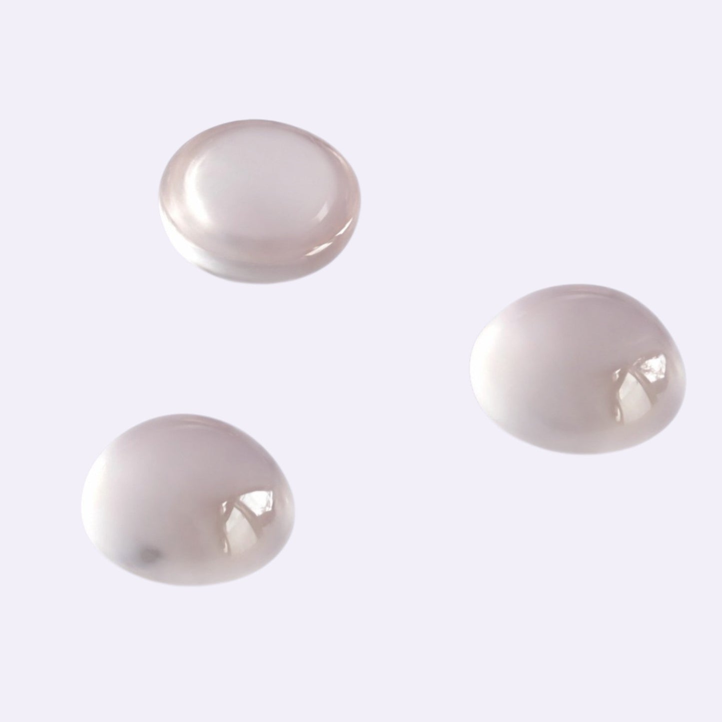 Natürlicher Rosenquarz - ca. 0,50 ct | Round Cabochon | Rosé