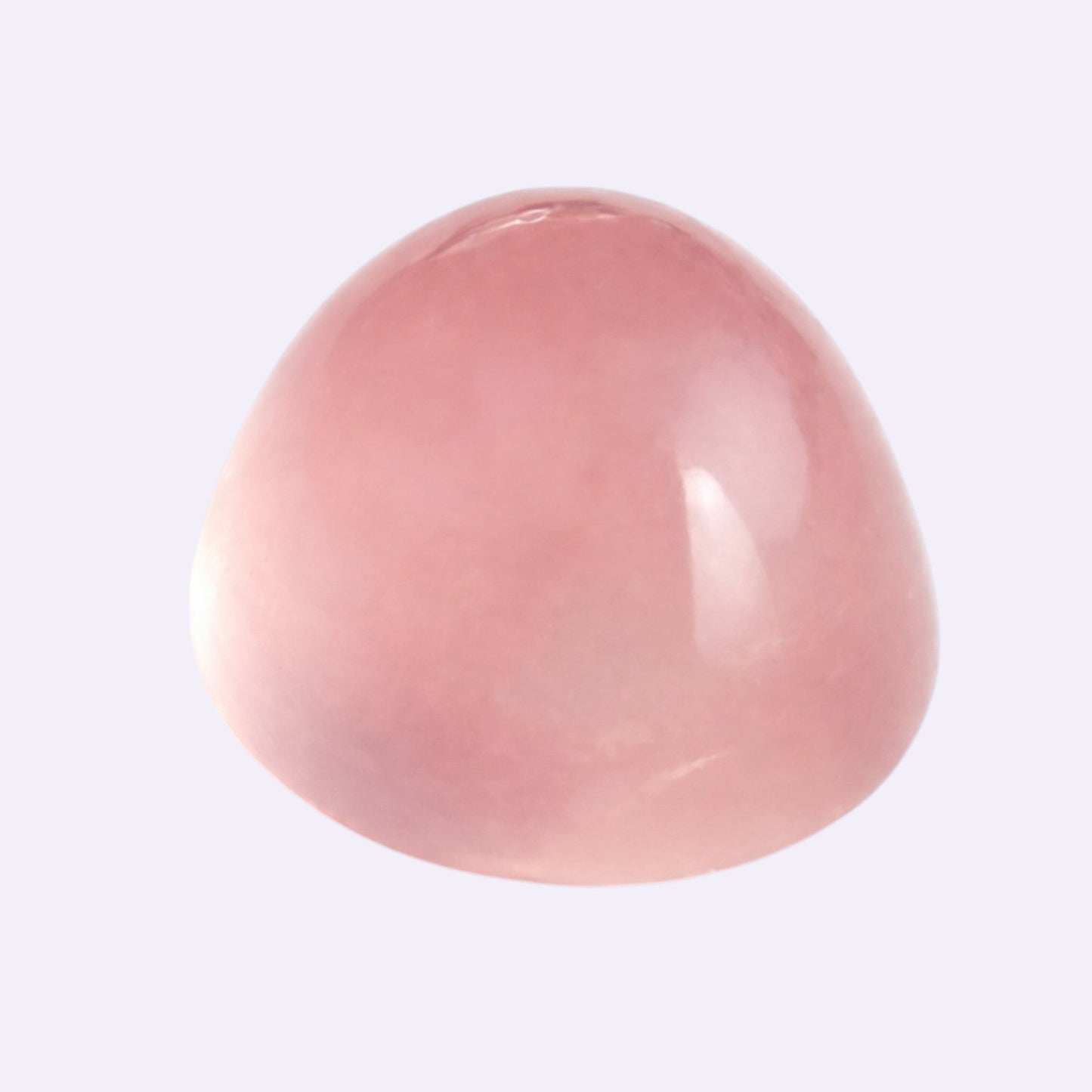 Natürlicher Rosenquarz - 4,59 ct | Round Cabochon (hoch) | Rosé