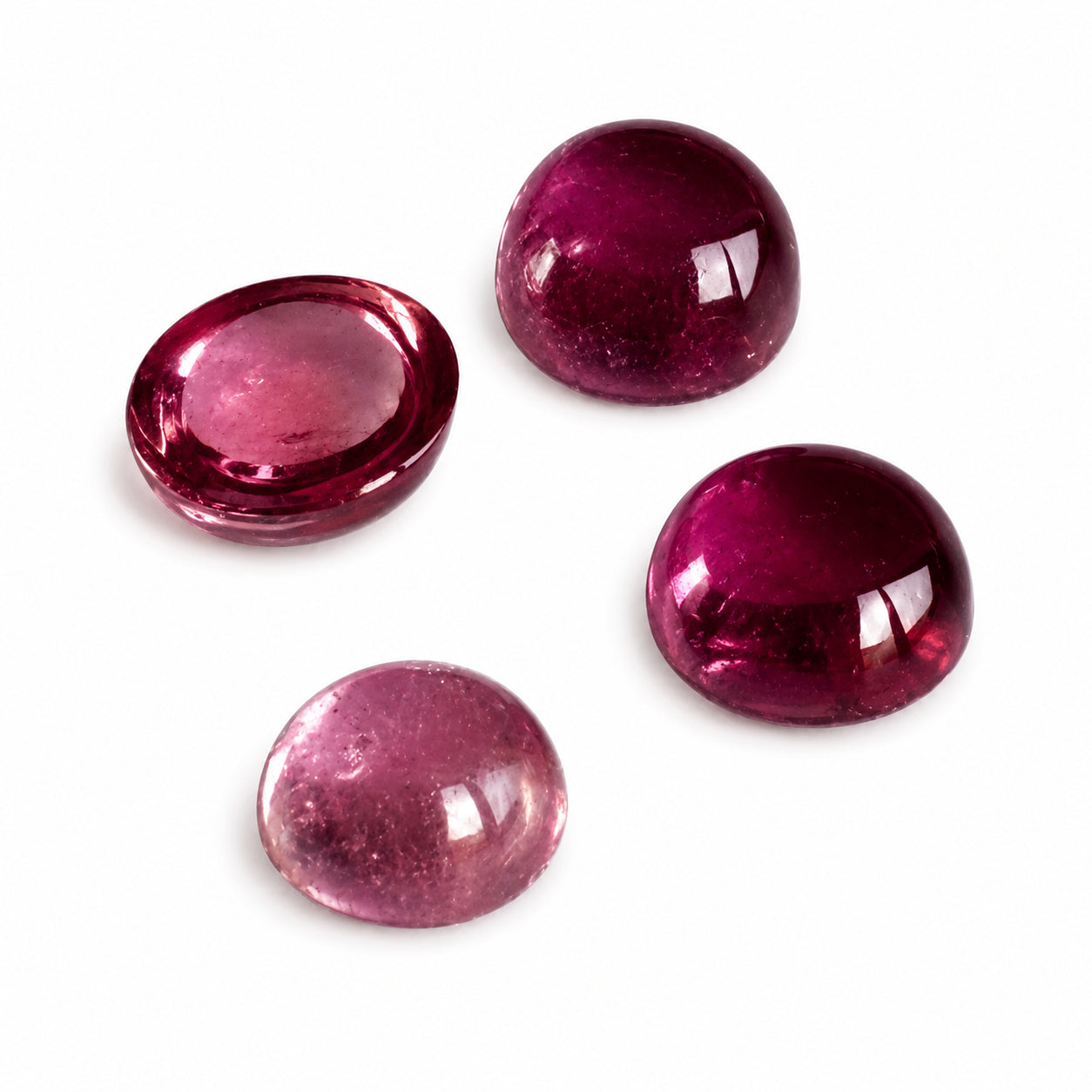 Natürlicher Turmalin - ca. 0,33 ct | Round Cabochon | Diverse Rosatöne