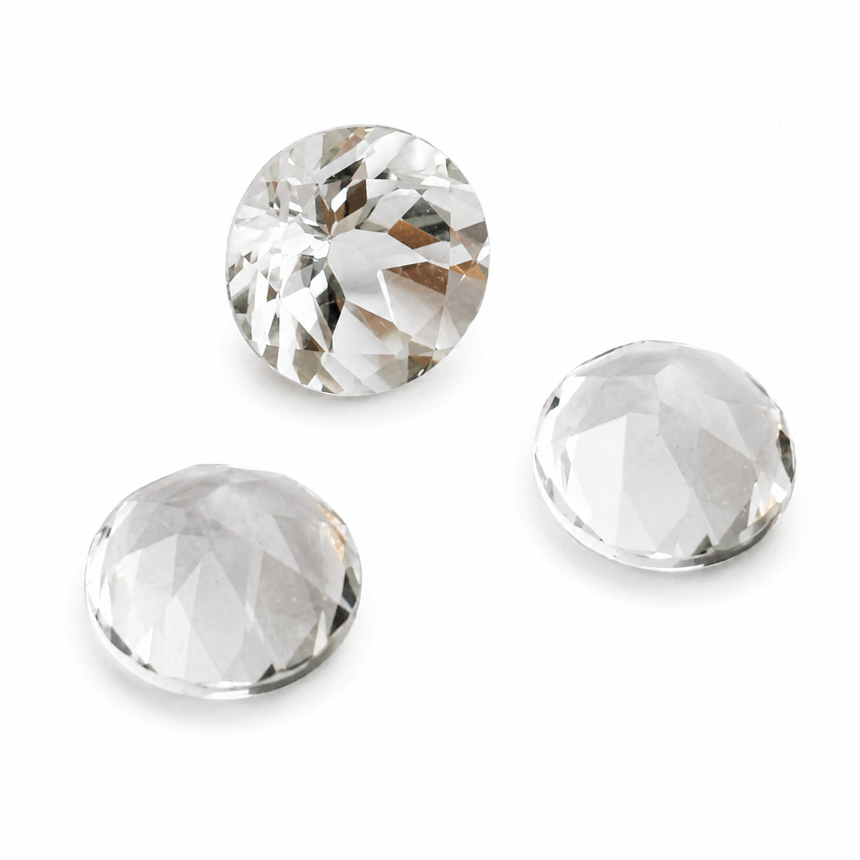 Natürlicher Bergkristall - ca. 1,78 ct | Rund facettiert | Farblos