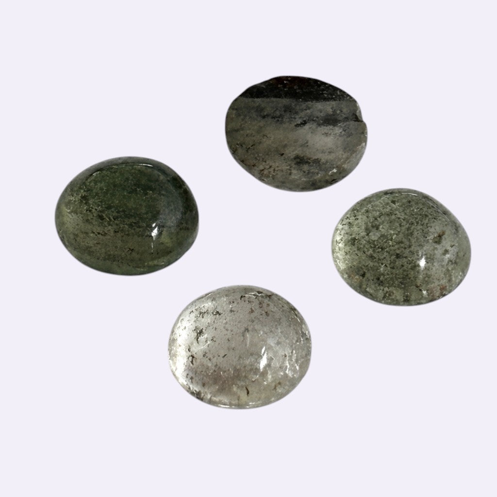 Natürlicher Moosachat - ca. 1,50 ct | Round Cabochon | Grün-Multicolor