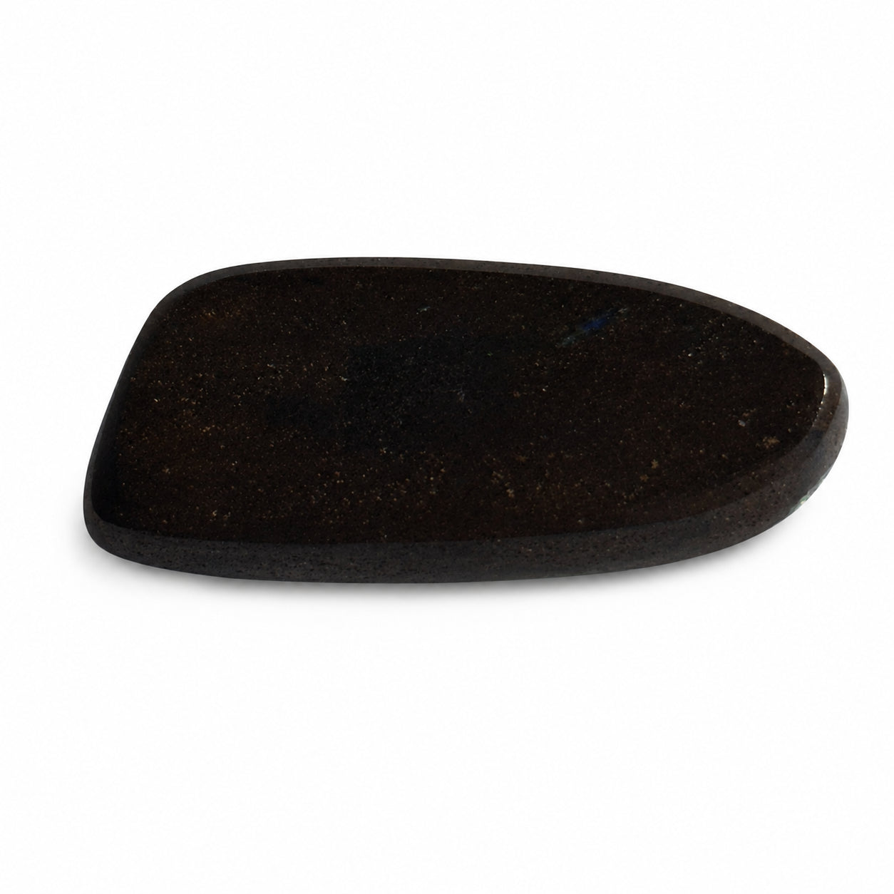 Natürlicher Boulder-Opal - 8,35 ct | Fantasieform | Dunkelbraun mit blaugrünem Schimmer und grün-blau-rotem Farbspiel