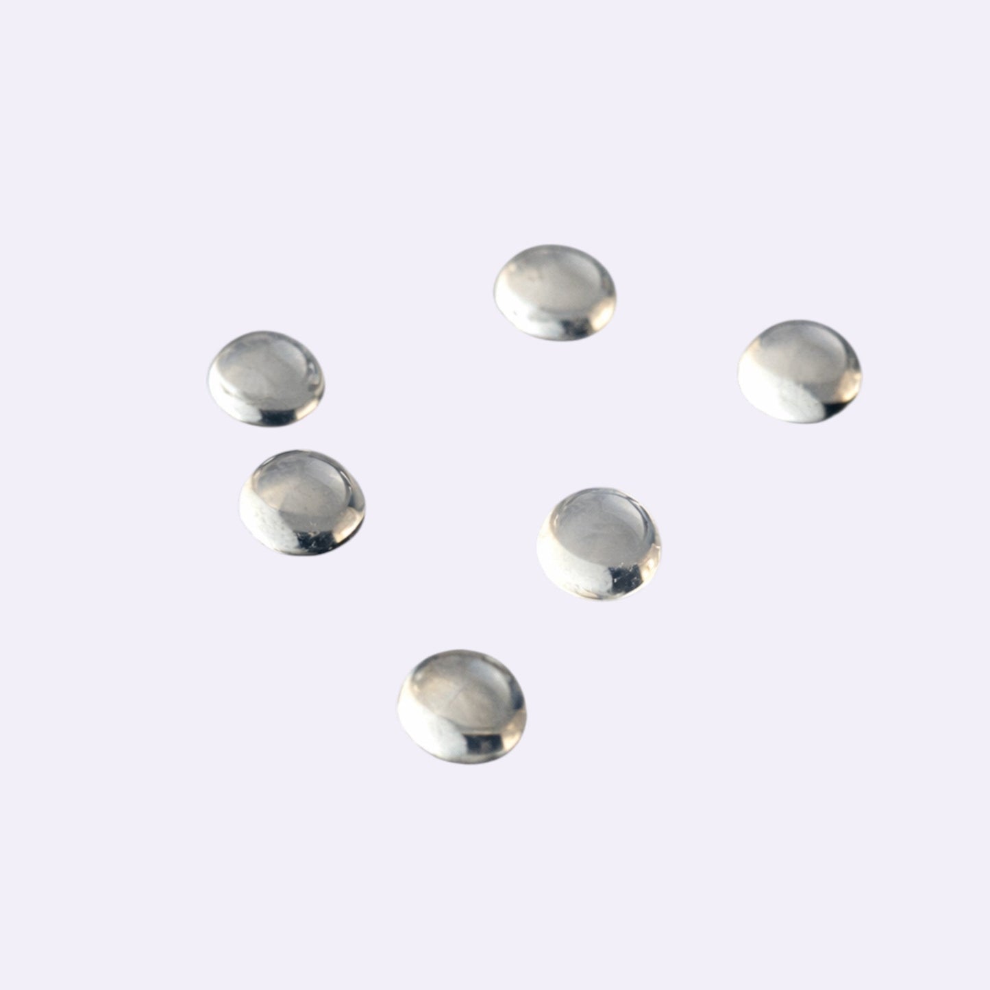Natürlicher Mondstein - 4,5 - 5 mm | Round Cabochon | Farblos bis Hell Crème