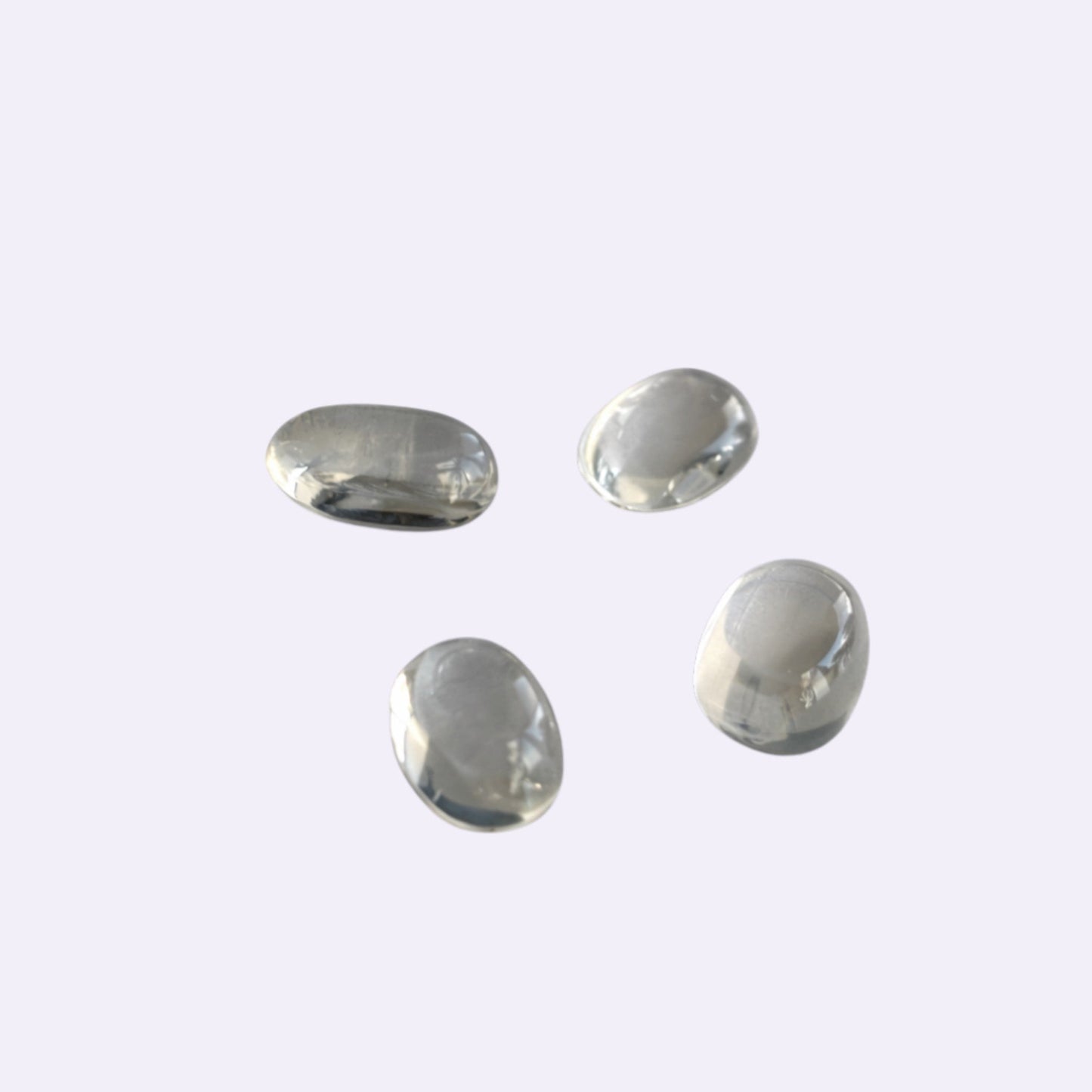Natürlicher Mondstein - 7 x 5 mm | Oval Cabochon | Farblos bis Hell Crème