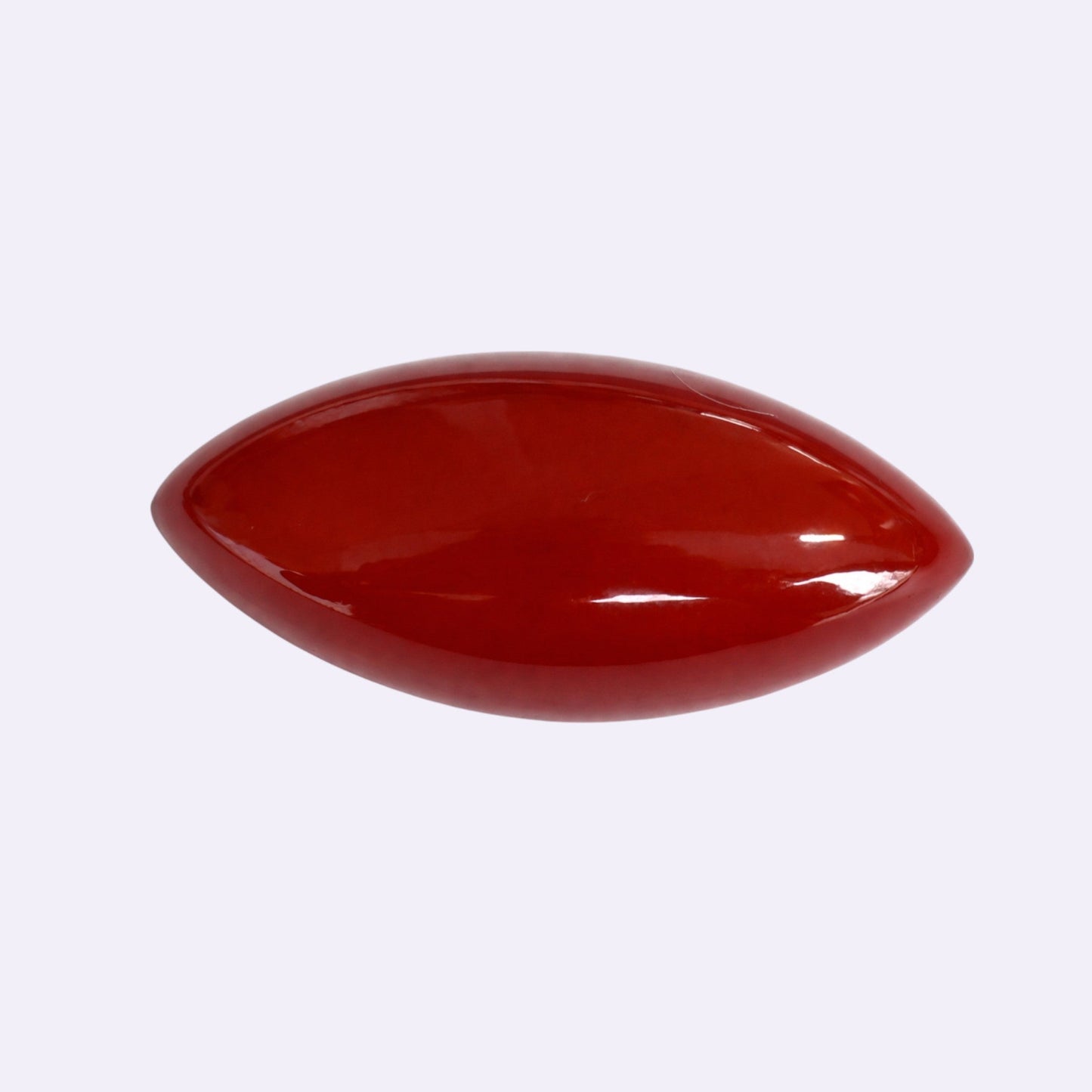 Natürlicher Karneol – 15,10 ct | Navette Cabochon | Dunkel-Orange