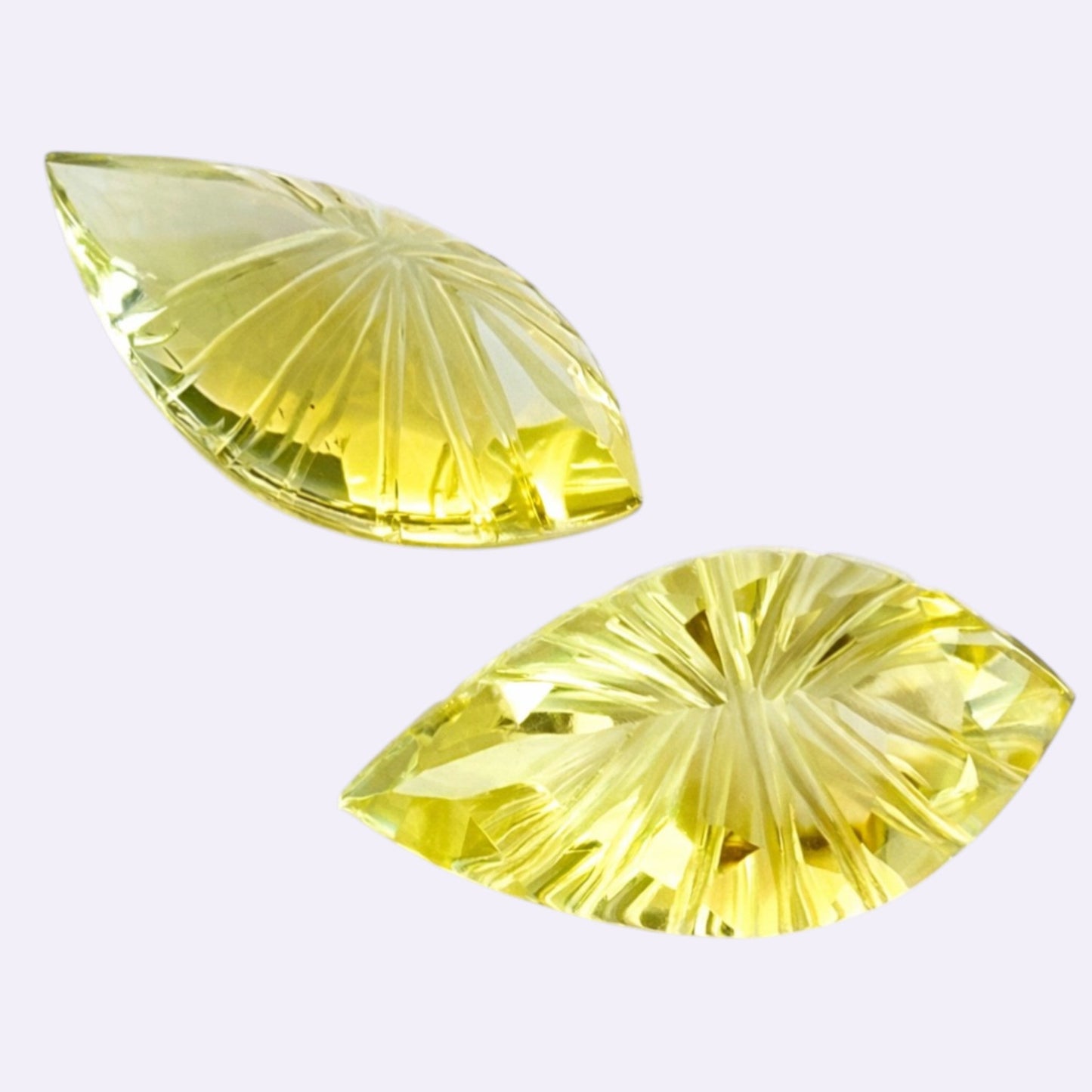 Natürlicher Lemonquarz – ca. 4,10 ct | Spitzer Tropfenschliff (Lasercut) | Zitronengelb