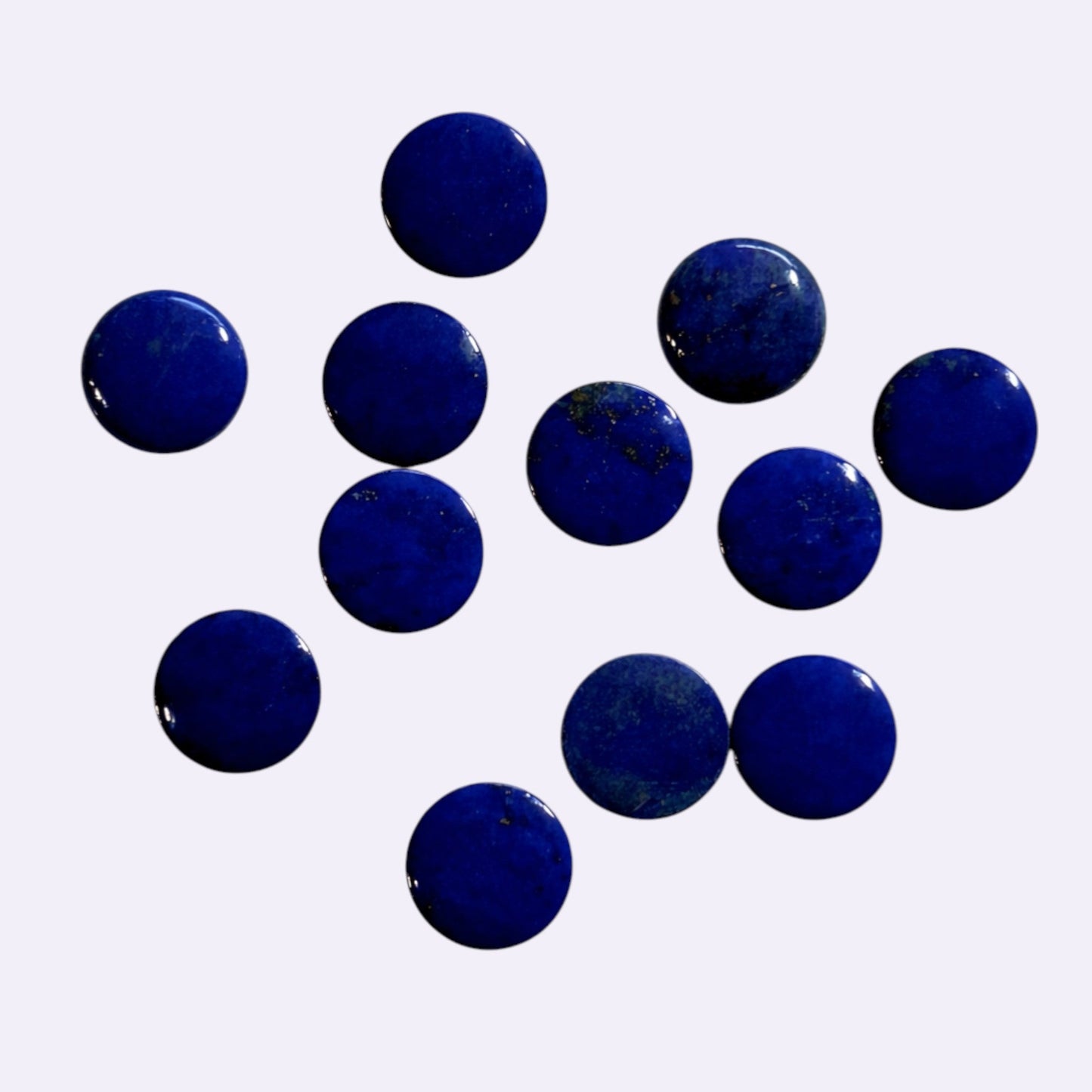 Natürlicher Lapislazuli - 12 mm | Round Cabochon Cut | Blau