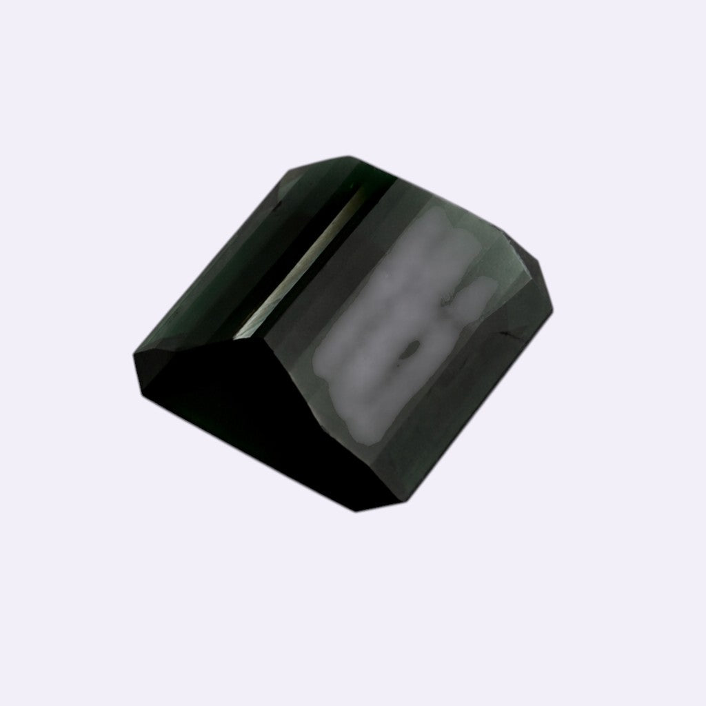 Natural Tourmaline – 13.81 ct | Square Octagon Cut | Deep Green