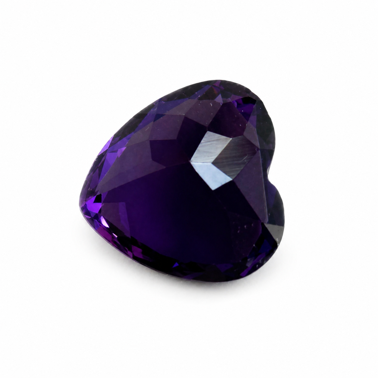 Natürlicher Amethyst - 2,80 ct | Herz facettiert | Tiefviolett