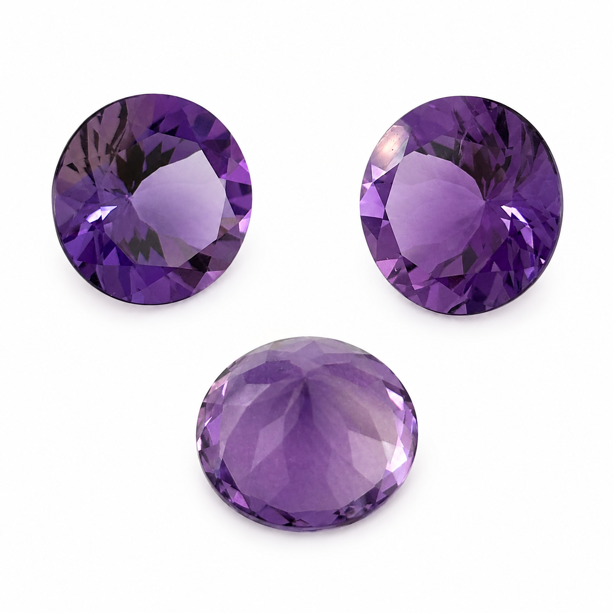 Natürlicher Amethyst - ca. 8,90 ct | Rund facettiert | Hellviolett bis Violett