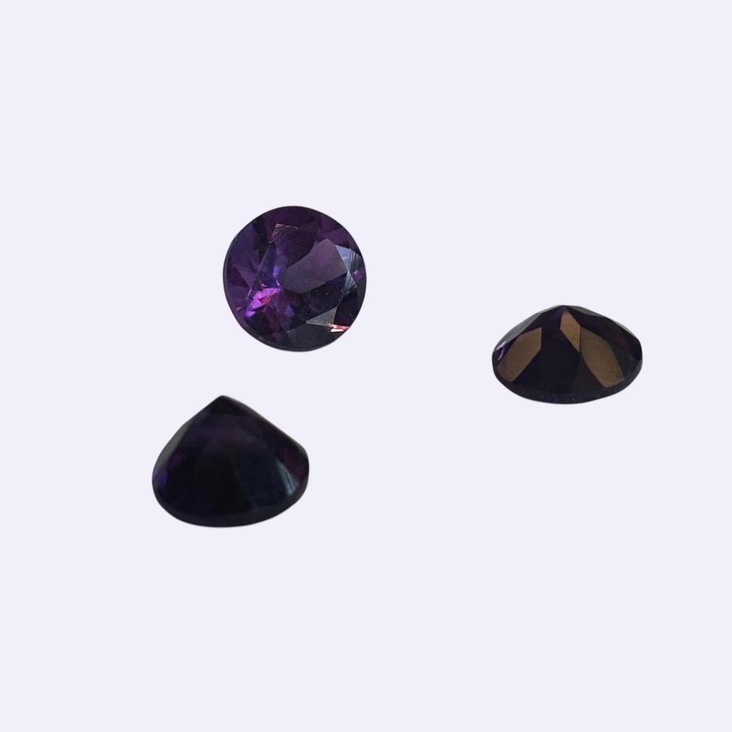 Natürlicher Amethyst - ca. 1,05 ct | Rund facettiert | Violett