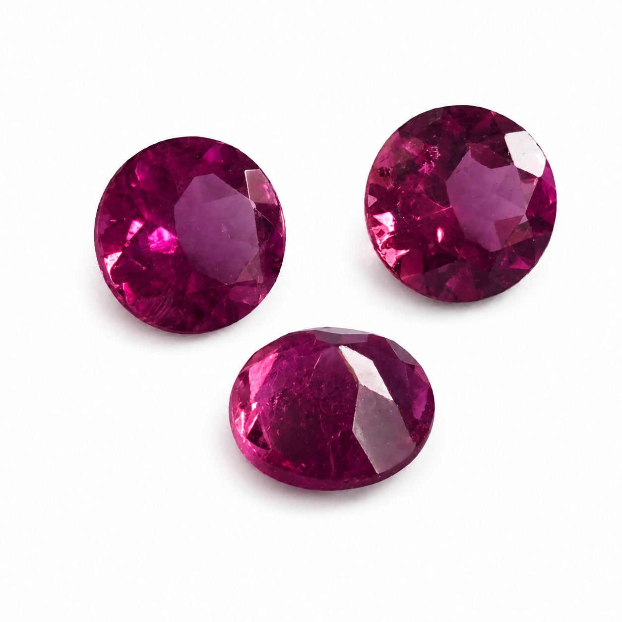 Natürlicher Turmalin - ca. 0,22 ct | Rund facettiert | Rosa