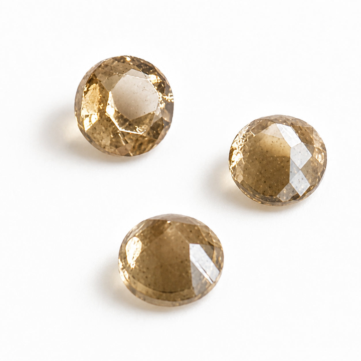 Natürlicher Citrin – ca. 0,08 ct | Rund facettiert | Gelb