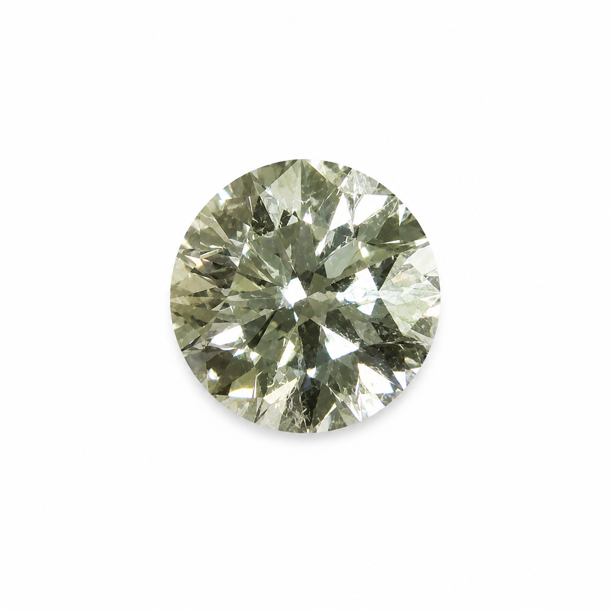 Natürlicher Diamant Farbe L, rund Brilliant Cut, 0,77 ct, VS1, wertvoller Stein für Schmuck.