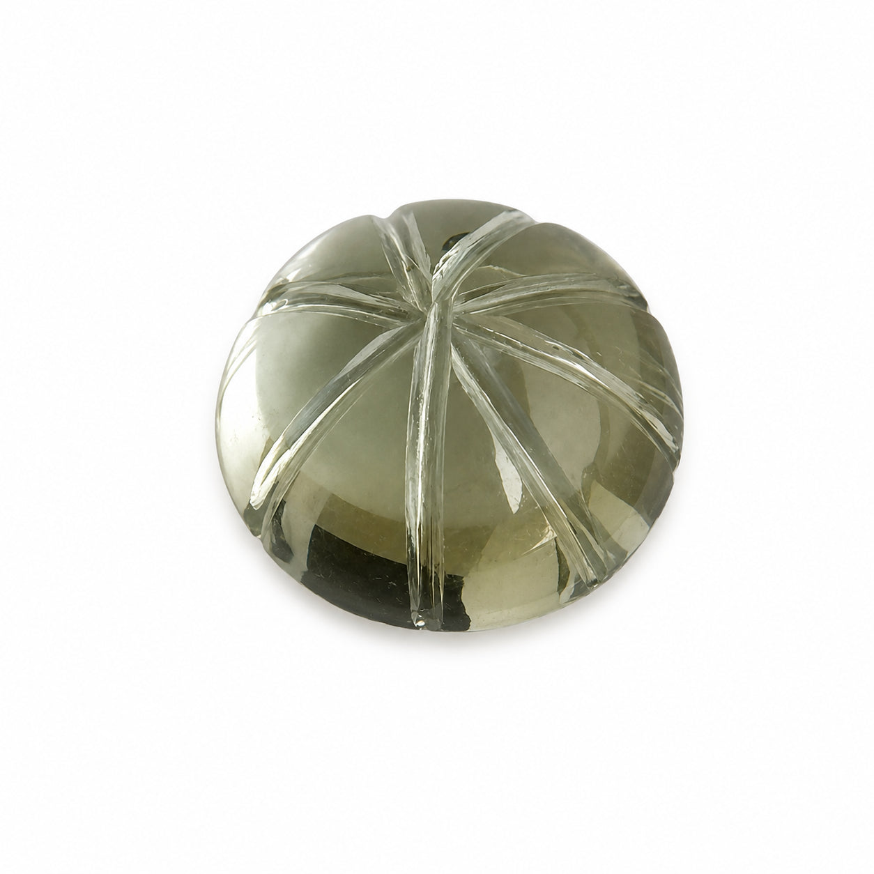 Natürlicher Prasiolith - 1,00 ct | Round Flowercut | Hellgrün