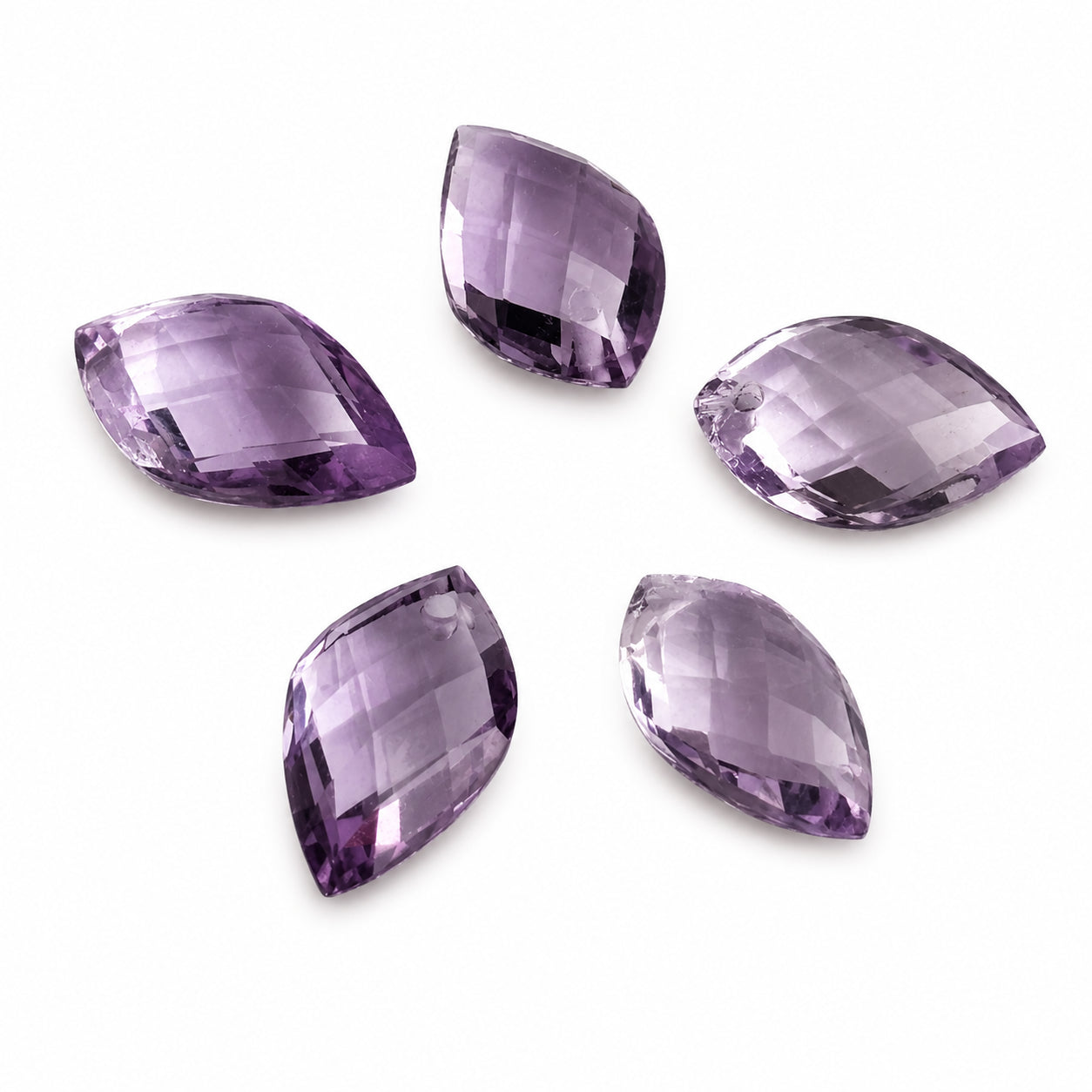 Natürlicher Amethyst - ca. 1,23 ct | Briolett facettiert | Hellviolett bis Violett