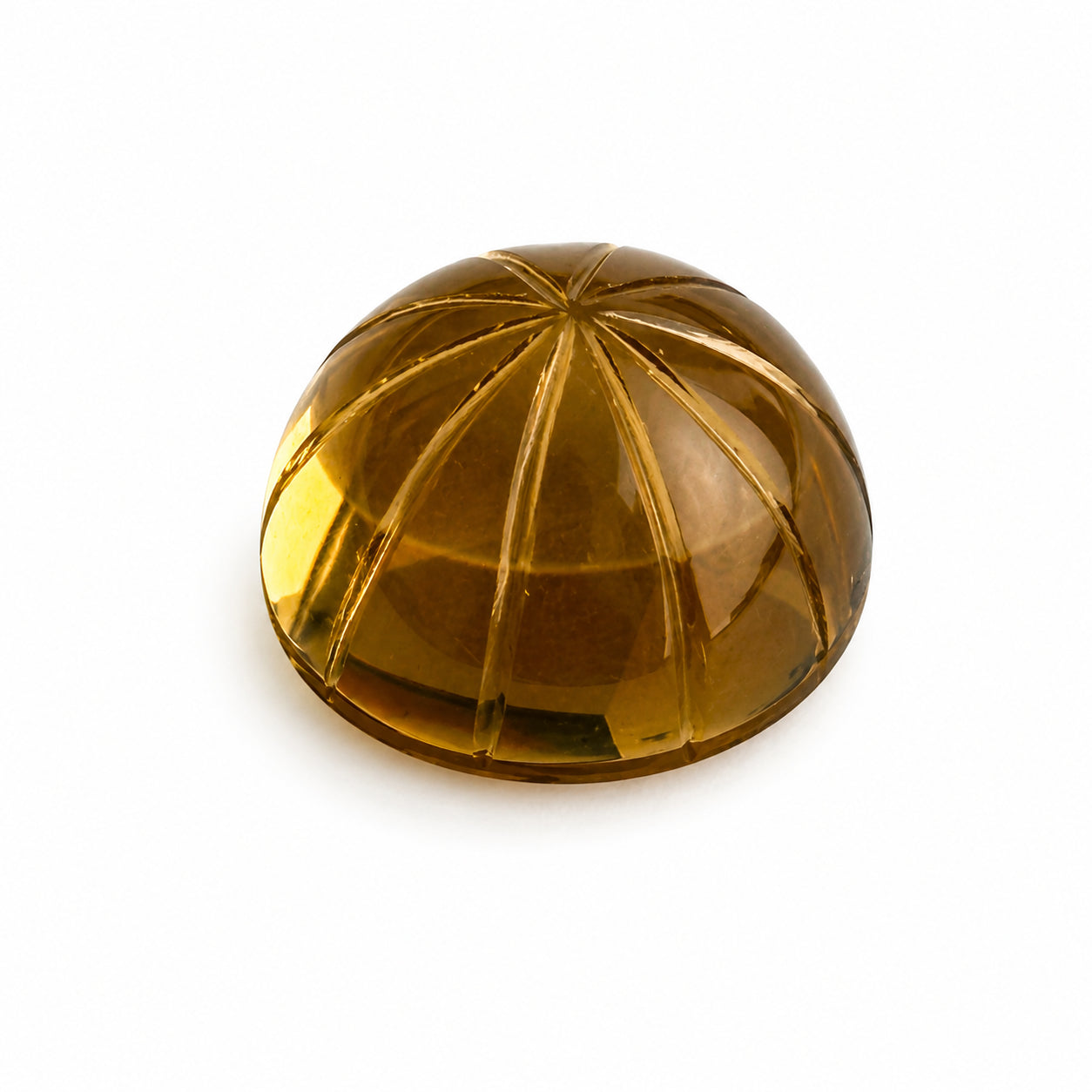 Natürlicher Citrin - 4,83 ct | Round Flowercut | Champagne