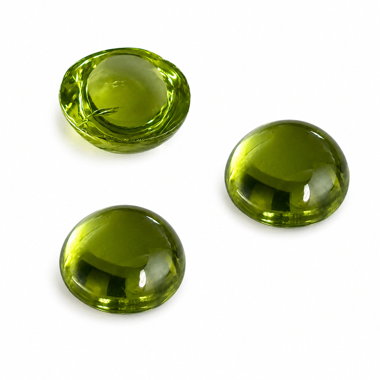Natürlicher Peridot - ca. 1,51 ct | Round Cabochon | Hellgrün