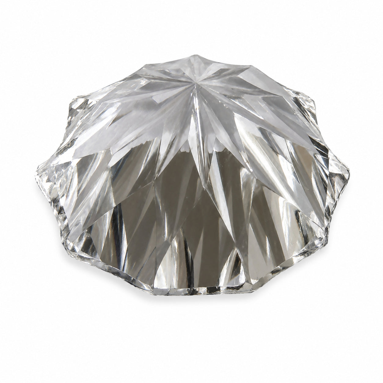 Natürlicher Bergkristall - 26,86 ct | Rund Designschliff | Farblos