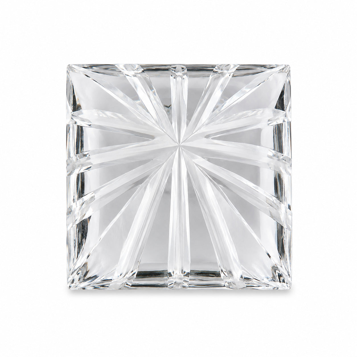 Natürlicher Bergkristall - 17,11 ct | Quadratischer Designschliff | Farblos