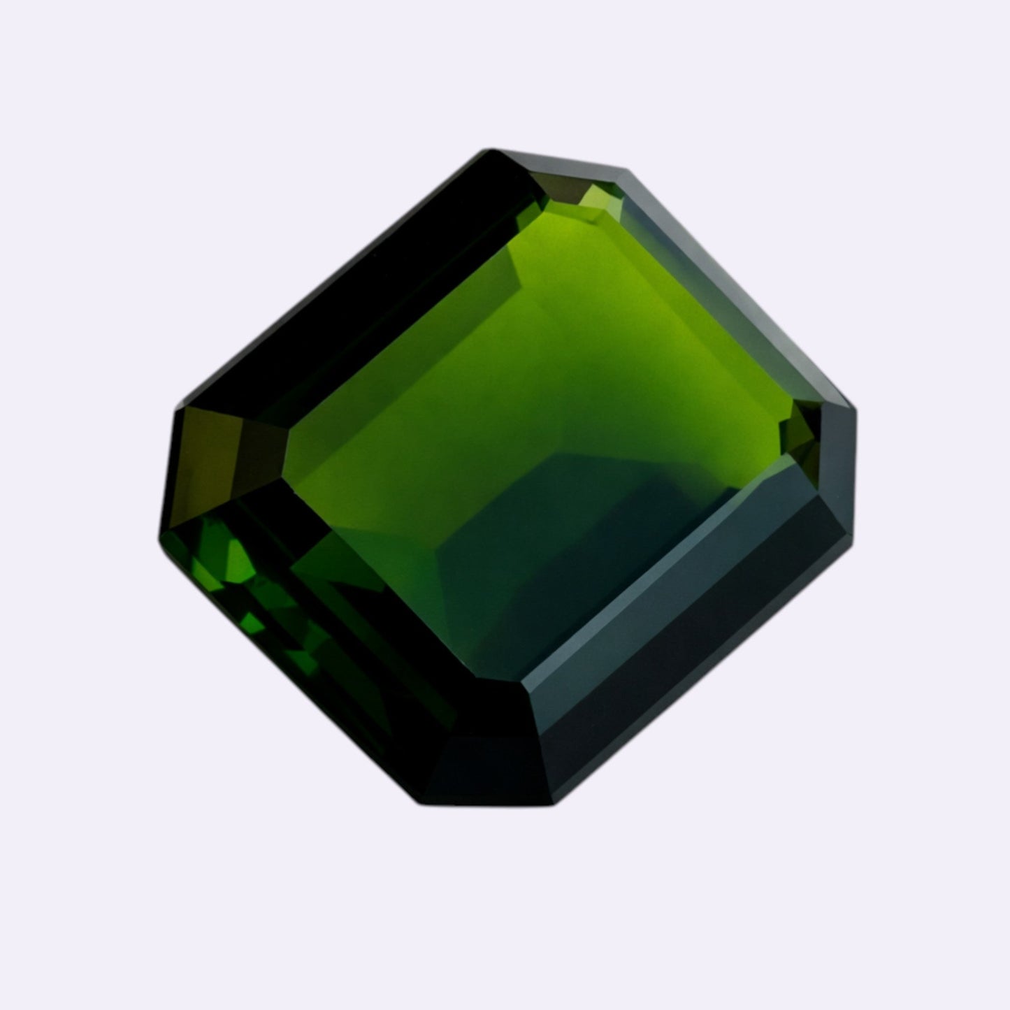 Natürlicher Turmalin - 12,07 ct | Square Cut | Dunkelgrün