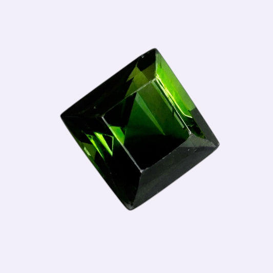 Natürlicher Turmalin – 1,13 ct | Square Cut | Tiefgrün