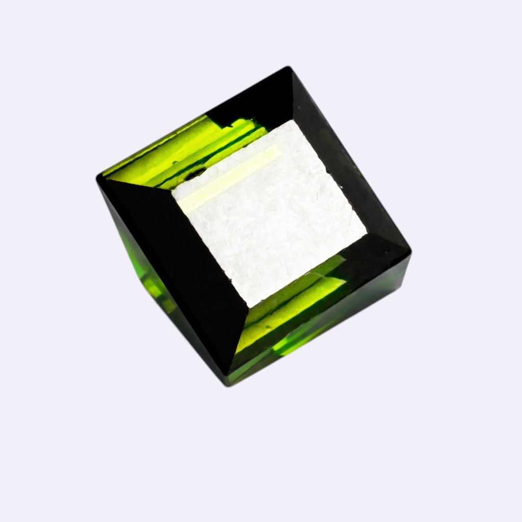Natürlicher Turmalin – 1,61 ct | Square Cut | Tiefgrün