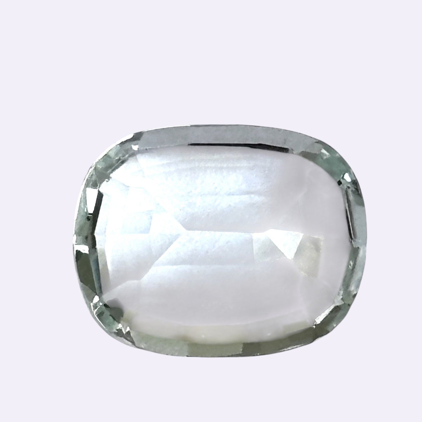 Natürlicher Aquamarin - 8,31 ct | Abgerundetes Rechteck | Bläulich