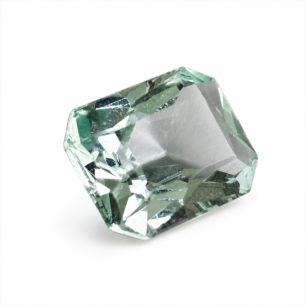 Natürlicher Aquamarin - 5,14 ct | Smaragdschliff | Bläulich