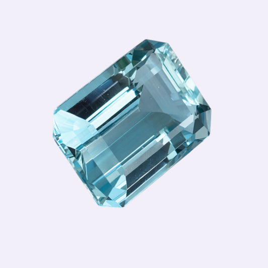 Natürlicher Aquamarin - 7,72 ct | Emerald Cut | Blau