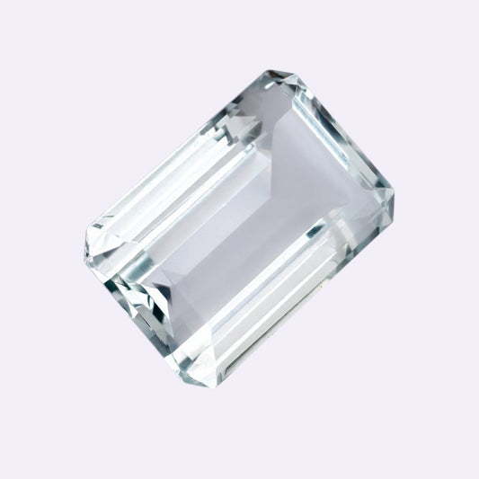 Natürlicher Aquamarin - 8,22 ct | Emerald Cut | Hellblau