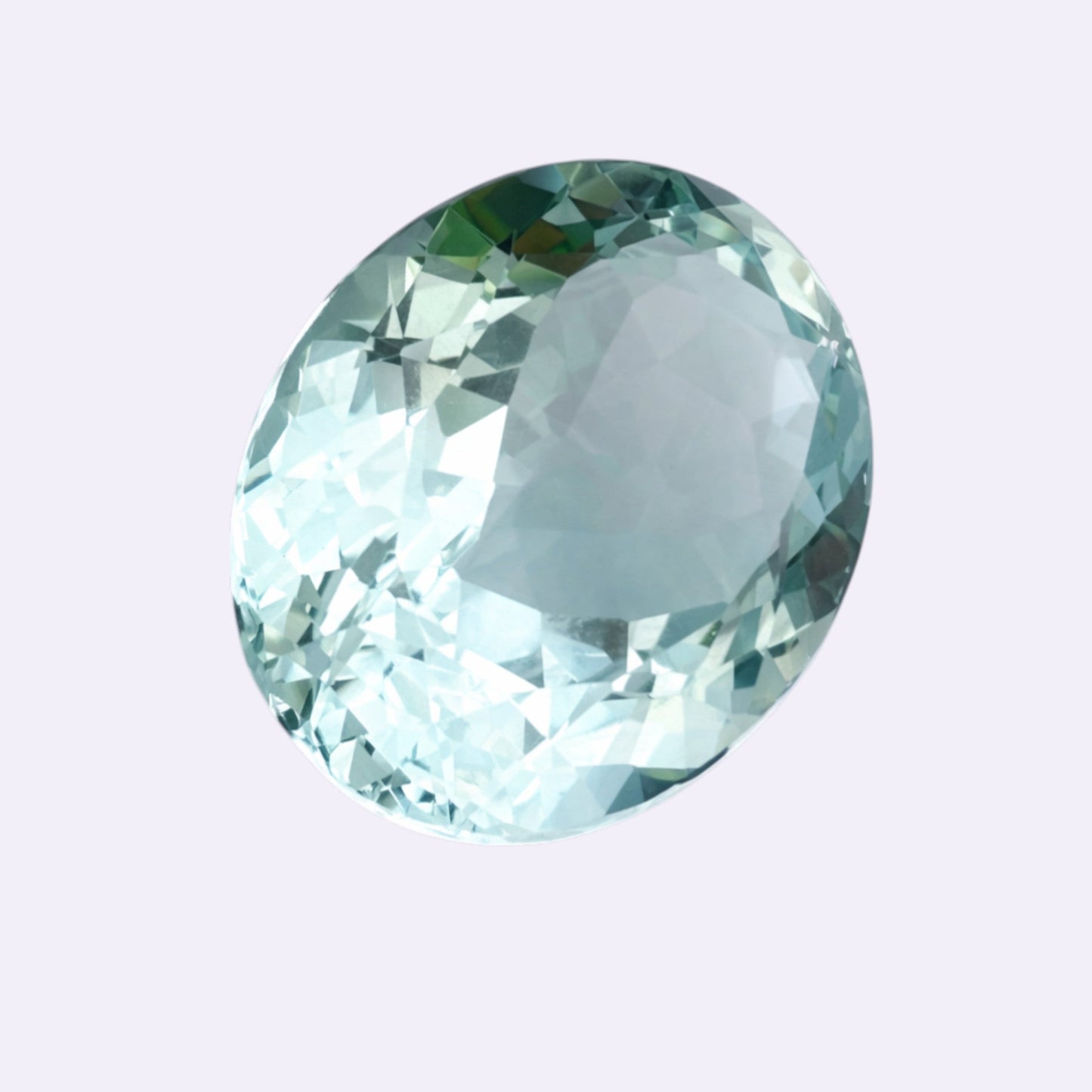 Natürlicher Aquamarin - 22,28 ct | Oval | Grünlich-Blau