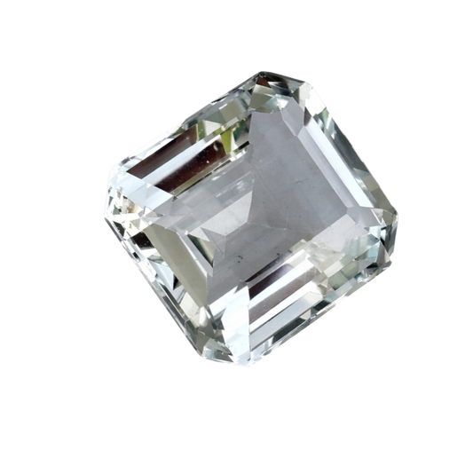 Natürlicher Beryll farblos, Oktagon Emerald Cut, 9,81 ct, wertvoller Stein für Schmuck.
