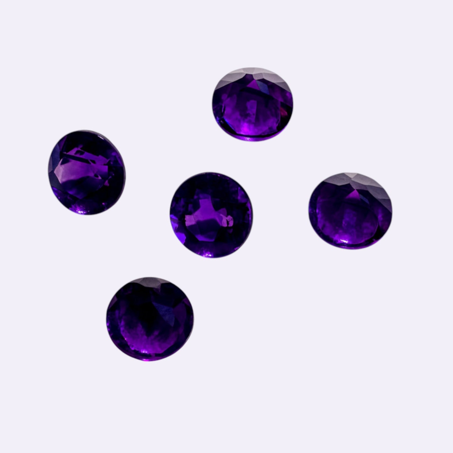 Natürlicher Amethyst - 8 mm | Rund | Intensiv Violett