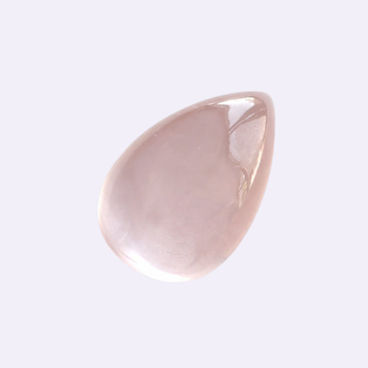 Natürlicher Rosenquarz - 13,21 ct | Tropfen-Cabochon | Zartrosa