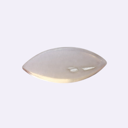 Natürlicher Rosenquarz - 13 ct | Navette-Cabochon | Rosa