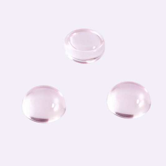 Natürlicher Rosenquarz - 0,07 ct | Round Cabochon | Rosa