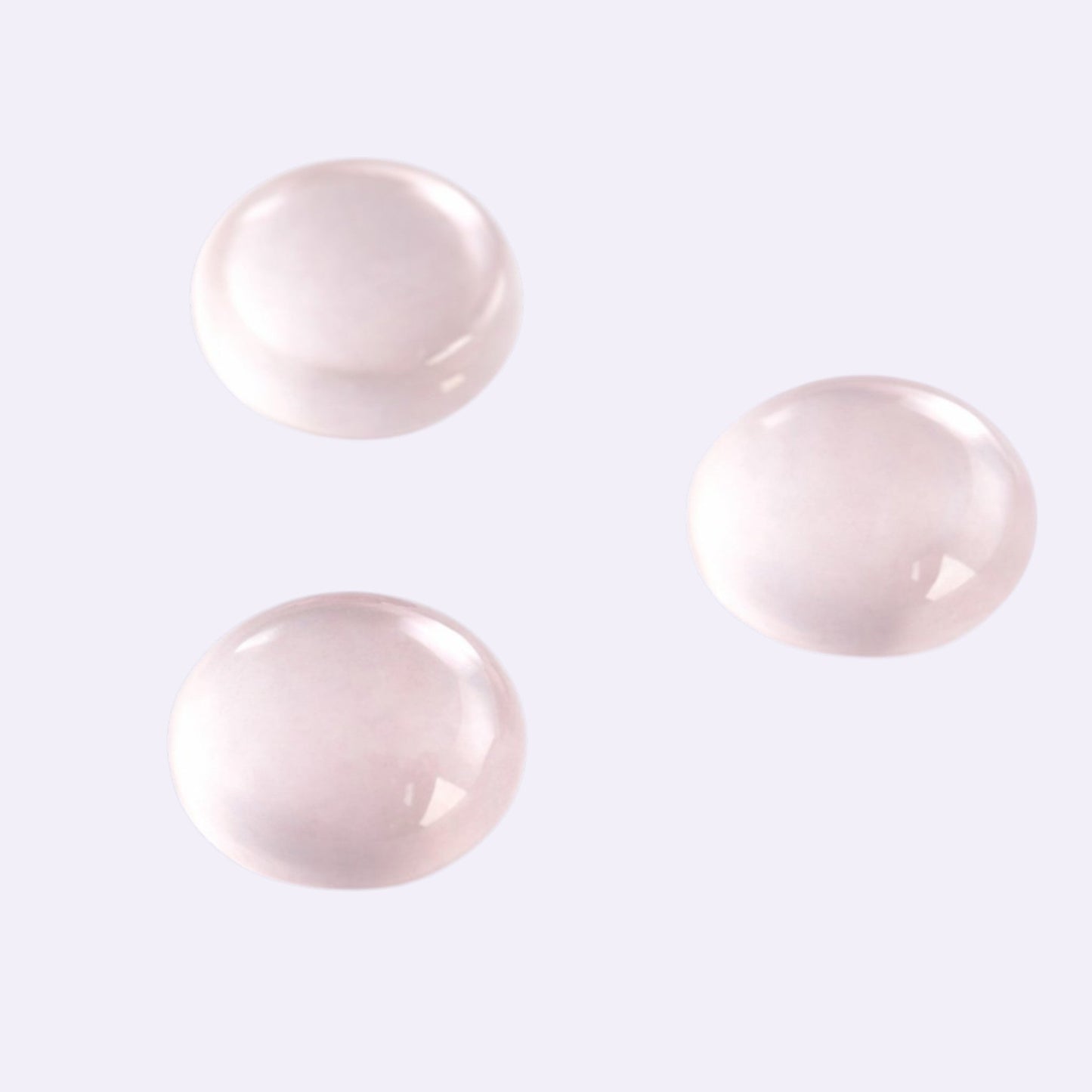 Natürlicher Rosenquarz - ca. 0,25 ct | Round Cabochon | Rosa