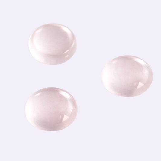Natürlicher Rosenquarz - ca. 0,25 ct | Round Cabochon | Rosa