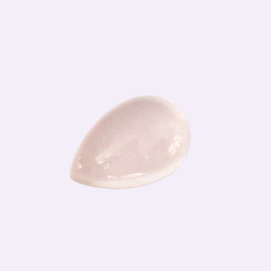 Natürlicher Rosenquarz - 4,34 ct | Tropfen-Cabochon | Rosé