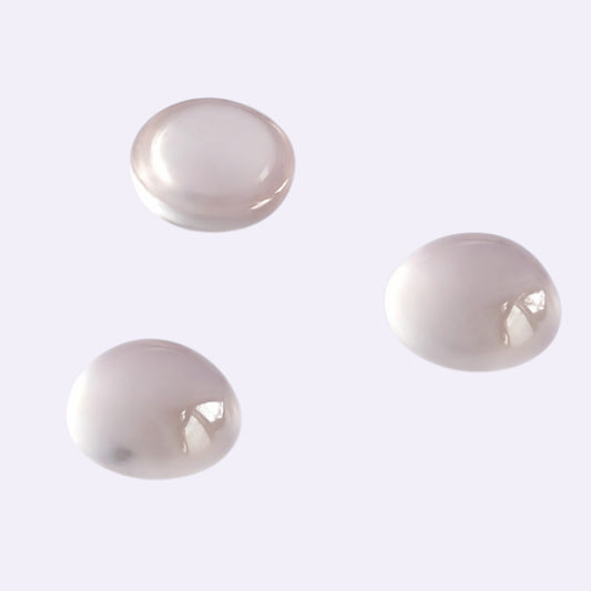 Natürlicher Rosenquarz - ca. 0,50 ct | Round Cabochon | Rosé