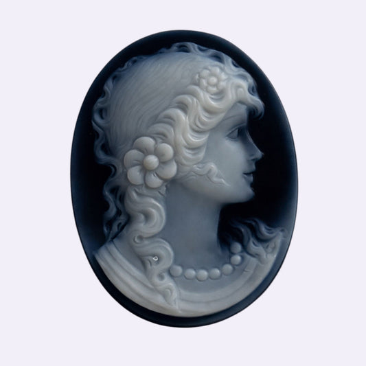 Gemme / Achat oval 'Frauenkopf' – 22 × 29 mm Künstler: Jürgen Reinhardt