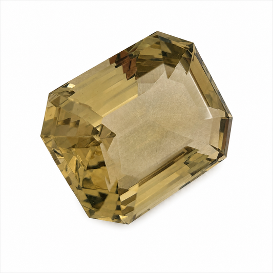 Natürlicher Citrin – 79,96 ct | Oktagon facettiert | Rauchbraun