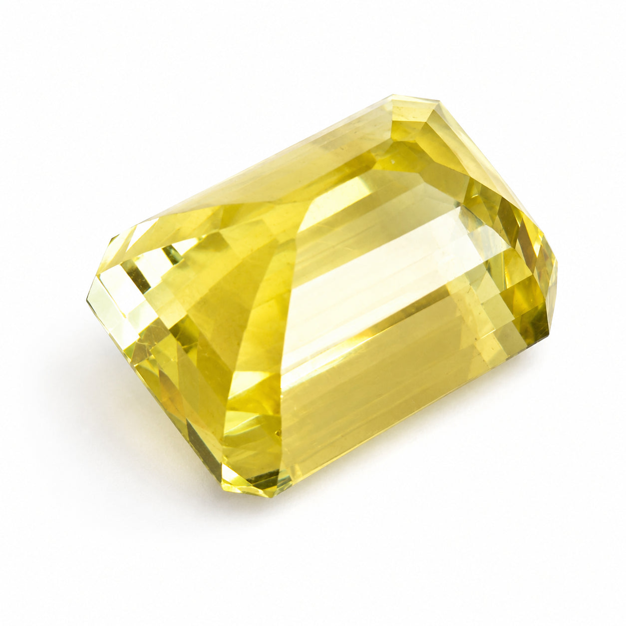 Natürlicher Citrin – 38,64 ct | Oktagon facettiert | Zitronenfarbig