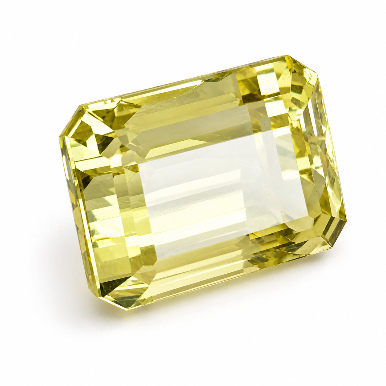Natürlicher Citrin – 38,64 ct | Oktagon facettiert | Zitronenfarbig