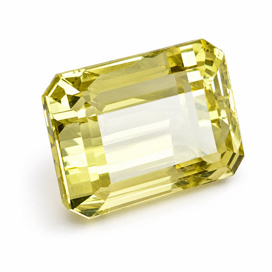 Natürlicher Citrin – 38,64 ct | Oktagon facettiert | Zitronenfarbig