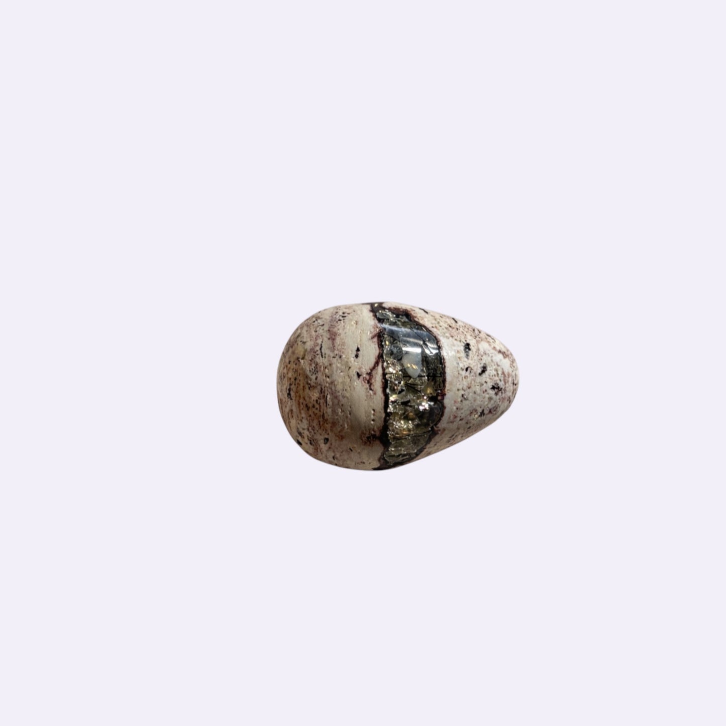 Natürlicher Opal mit Mexikomatrix – 31,95 ct | Ei-Form | Quarzader